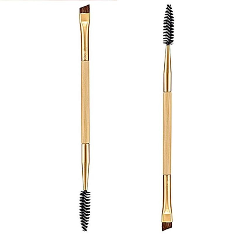 1PC Brushes Cosmetics Double Head Eyebrow Brush Eyeliner Eyelash Comb Lip Makeup Brush Portbale Long Lasting Women Cosmetic Tool