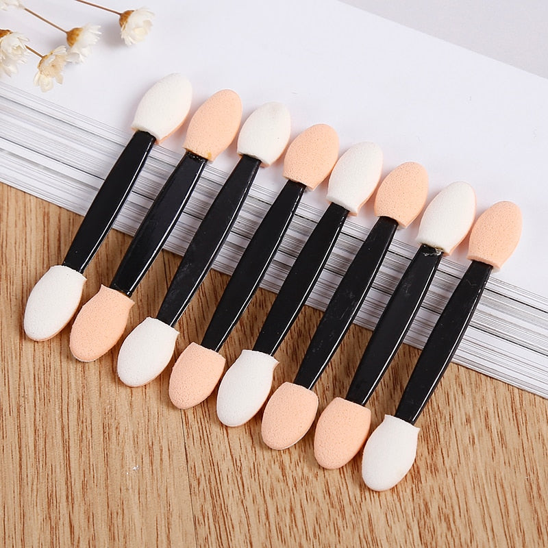ELECOOL 10pcs/set Eyeliner Eye Shadow sponge makeup Lip Brush Disposable Double-Ended Sponge Make-Up Applicator Beauty